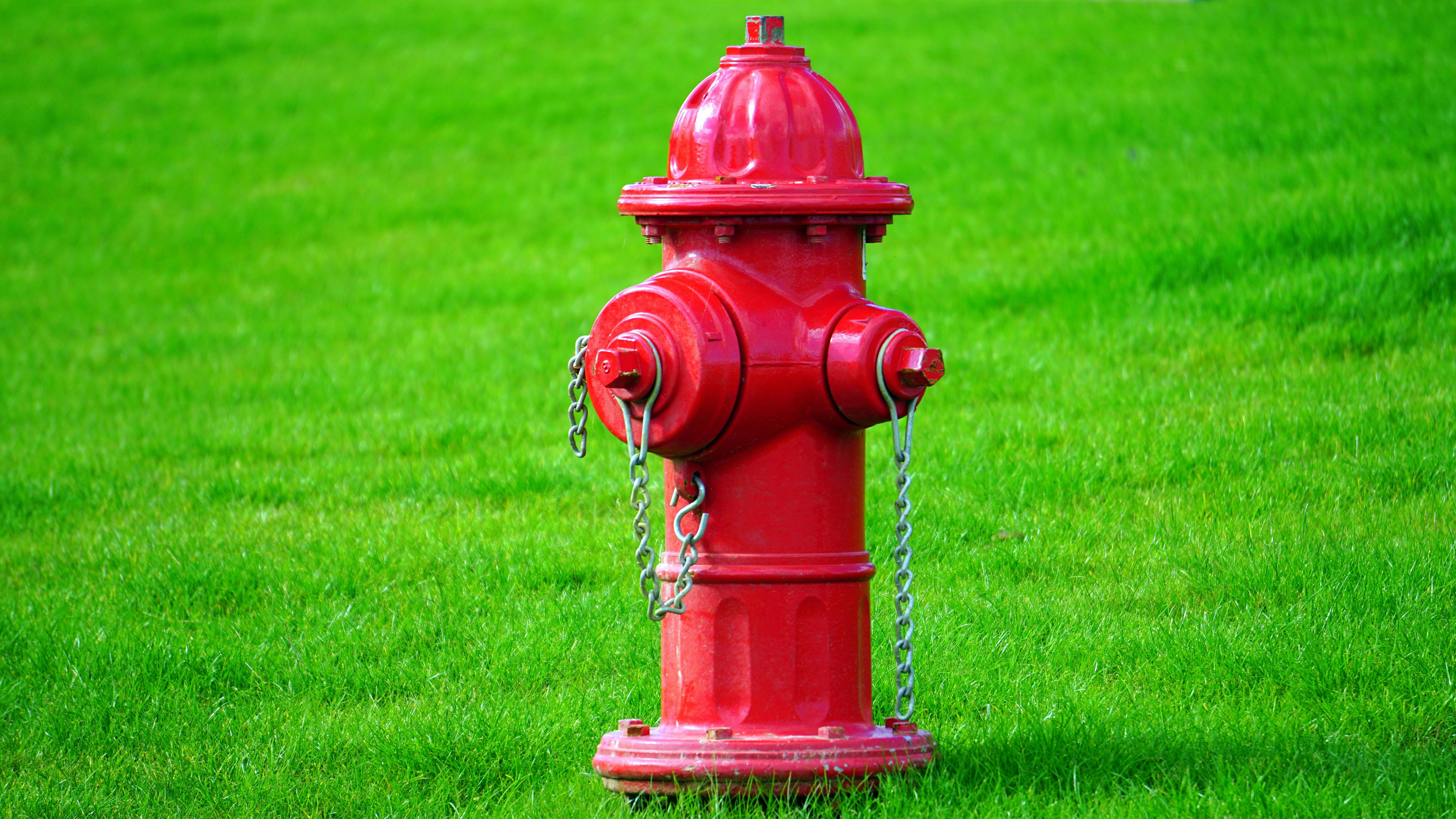 A red fire hydrant