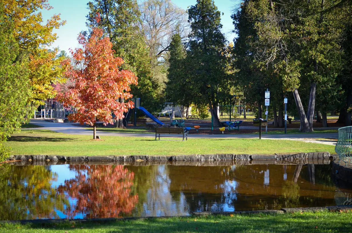 Harrison Park island trail and playground