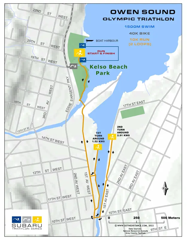 Map of Triathlon Course