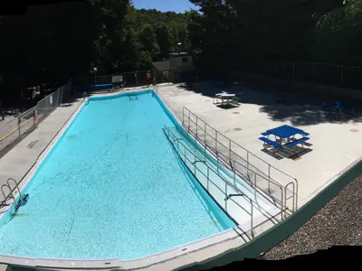 Harrison Park Pool view from above