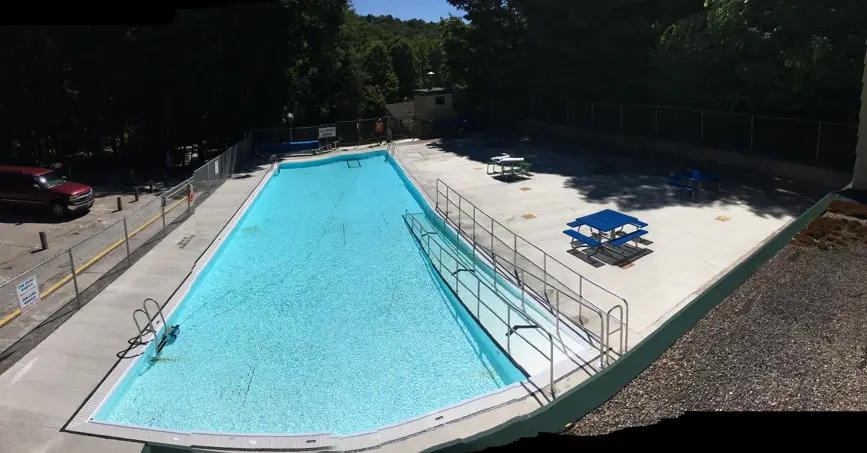 Harrison Park Pool view from above