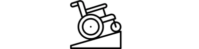 wheelchair on ramp icon