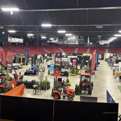 Arena floor set up for Home Show