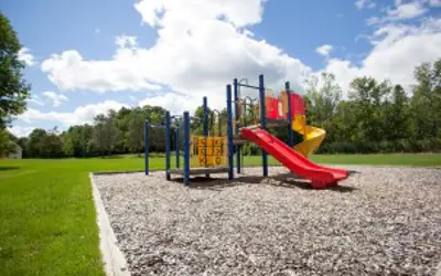 Playground equipment at a park