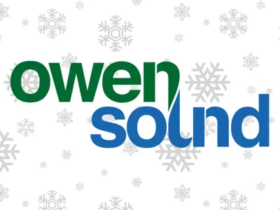 Owen Sound logo with snowflakes
