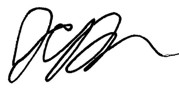 Mayor Ian Boddy's signature