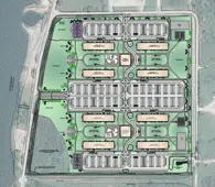 Rendering of a future development of housing