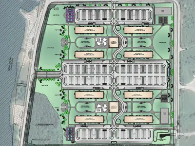 Rendering of a future development of housing