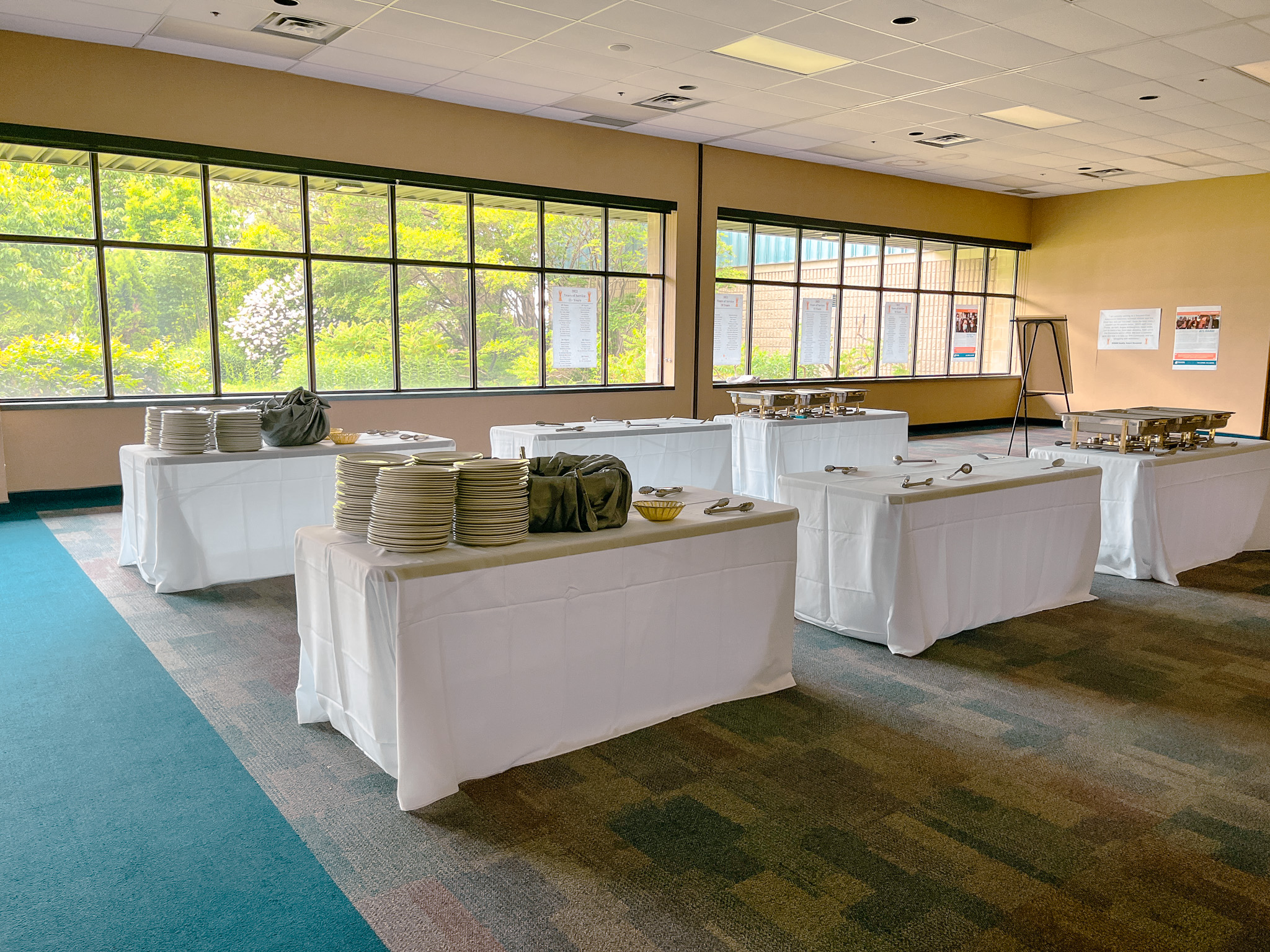 Image of banquet halls with carpet floors