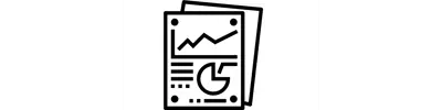 paper charts and review icon