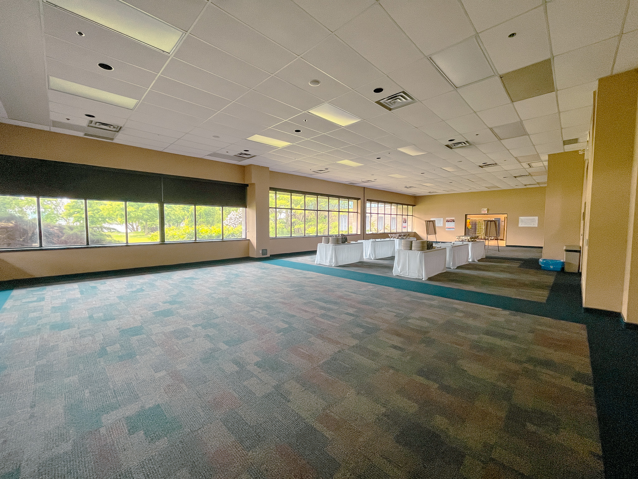 Image of banquet halls with carpet floors