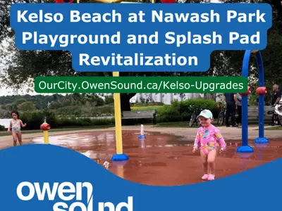 Kid at splashpad at Kelso