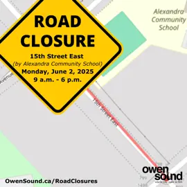 15th St E closure on June 2, 2025