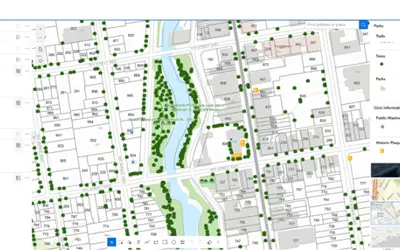 Image of the public interactive GIS map