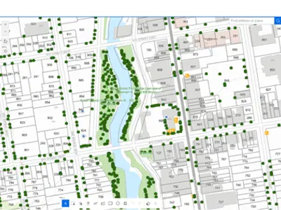 Image of the public interactive GIS map