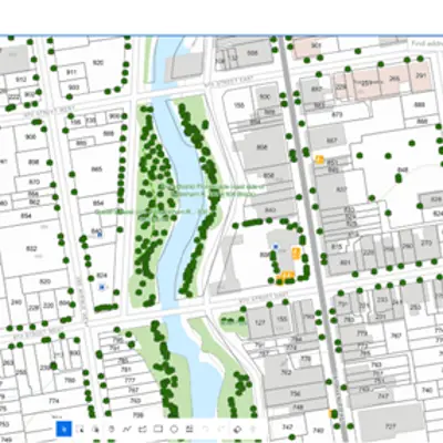 Image of the public interactive GIS map