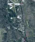 Map of the Mile Drive closure will extend from the South Bridge at the Harrison Park Campground to the North Bridge at the overflow parking trailhead.