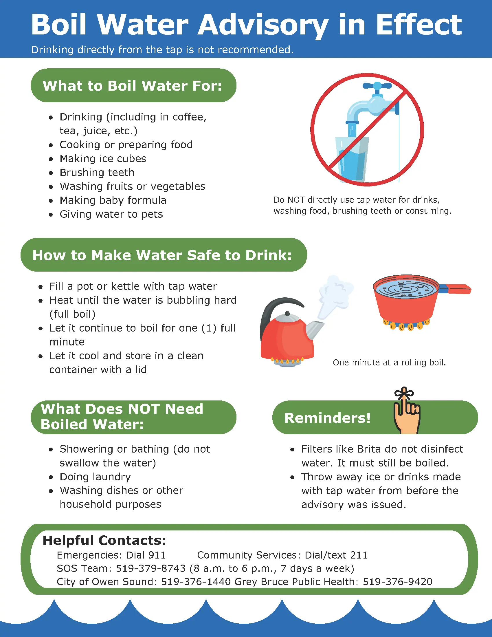 Water Alert Precautionary Boil Water Advisory - March 2026 | City of Owen Sound