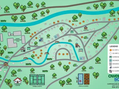 Map of Harrison Park campground sites