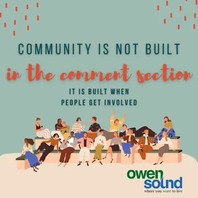 Community is not built in the comment section it is built when people get involved