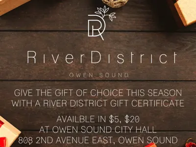 River District gift cards available at City Hall