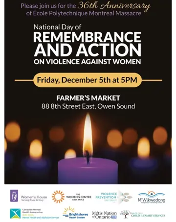 Candlit vigil December 5 at Farmers Market promo poster