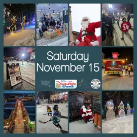 Saturday November 15 with holiday images like Santa Claus parade and the Festival of Northern Lights displays